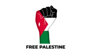Free Palestine Hand Fist With The Colors Of Palestine Flag Isolated On White Background Free Vector 300x179